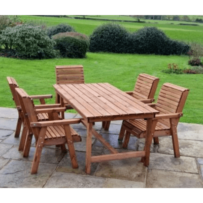 Churnet Valley 5 Seat Table Set 5 Chairs 179.5cm Table - Churnet Valley