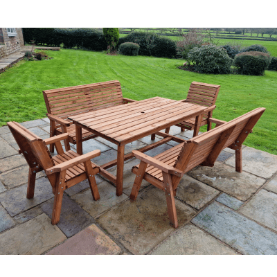 Churnet Valley 8 Seat Set 2 Chairs and 2 x 3 Seat Benches - Churnet Valley