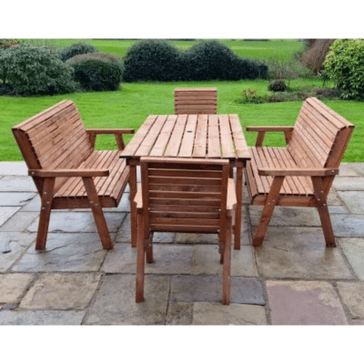 Churnet Valley 8 Seat Set 2 Chairs and 2 x 3 Seat Benches - Churnet Valley