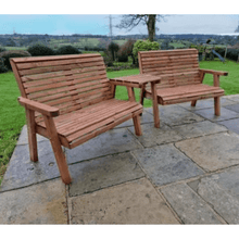 Load image into Gallery viewer, Churnet Valley 4 Seat Set 2 x 2 Seat Benches Angled Tray - Churnet Valley
