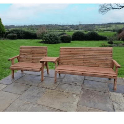 Churnet Valley 5 Seat Set 1 x 2 Seat Bench and 1x 3 Seat Bench Straight Tray - Churnet Valley