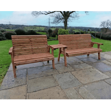 Load image into Gallery viewer, Churnet Valley 5 Seat Set 1 x 2 Seat Bench and 1x 3 Seat Bench Straight Tray - Churnet Valley
