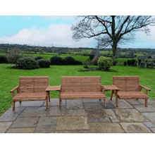 Load image into Gallery viewer, Churnet Valley 7 Seat Set 1 x 3 Seat Bench and 2x 2 Seat Bench Straight Tray - Churnet Valley
