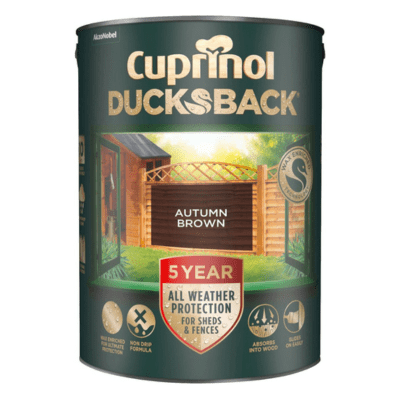 Cuprinol Ducksback 5 Year Waterproof for Sheds and Fences - 5 Litre - Cuprinol