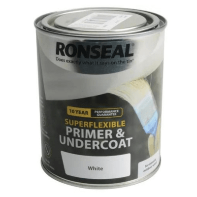 Ronseal Superflexible Primer and Undercoat 750ml - White - Ronseal