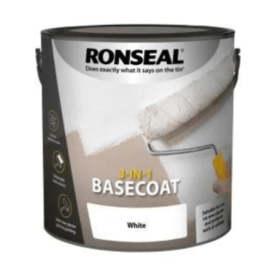 Ronseal 3-in-1 Basecoat White - 2.5 Litre - Ronseal