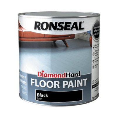 Ronseal Diamond Hard Floor Paint 2.5 Litres - Black - Ronseal