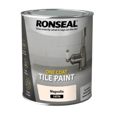Ronseal One Coat Tile Paint 750ml - Magnolia Satin - Ronseal