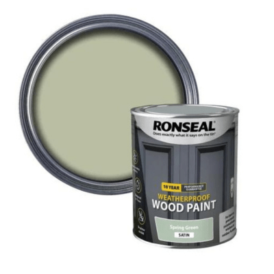 Ronseal 10 Year Weatherproof Wood Paint 750ml - Spring Green Satin - Ronseal