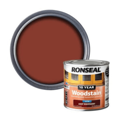 Ronseal 10 Year Woodstain 250ml - Deep Mahogany - Ronseal