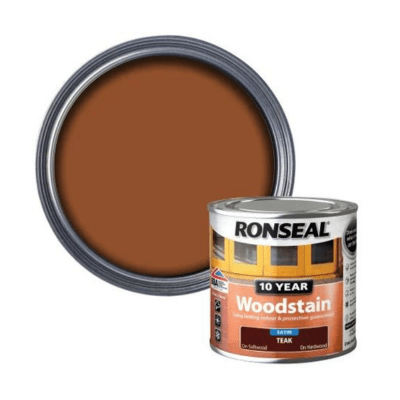 Ronseal 10 Year Woodstain 250ml - Teak - Ronseal