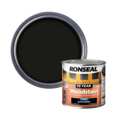 Ronseal 10 Year Woodstain 250ml - Ebony - Ronseal