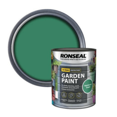 Ronseal Garden Paint 750ml - Rainforest Green - Ronseal