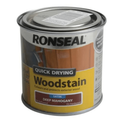 Ronseal Quick Drying Woodstain 2.5 Litres - Deep Mahogany - Ronseal