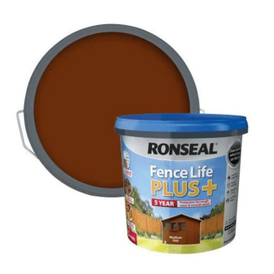 Ronseal Fence Life Plus+ 5 Litres - Medium Oak - Ronseal