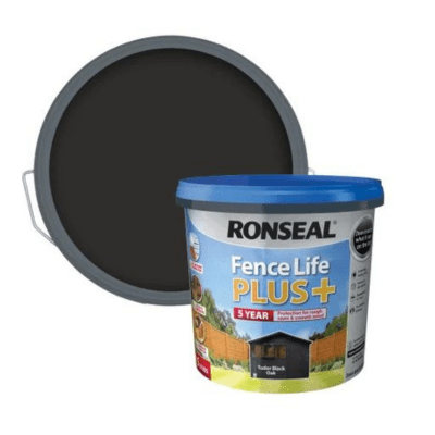 Ronseal Fence Life Plus+ 5 Litres - Tudor Black Oak - Ronseal