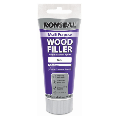 Ronseal Multipurpose Wood Filler Tube 325g - White - Ronseal