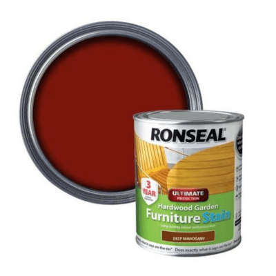 Ronseal Ultimate Protection Hardwood Garden Furniture Stain - Deep Mahogany - Ronseal