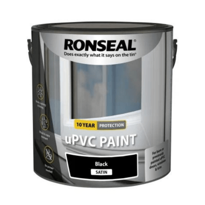 Ronseal uPVC Paint 750ml - Black - Ronseal