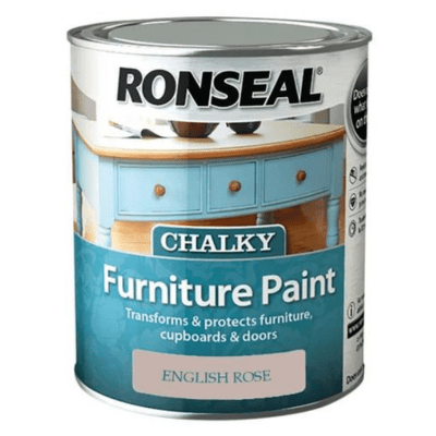 Ronseal Chalky Furniture Paint 750ml - English Rose - Ronseal