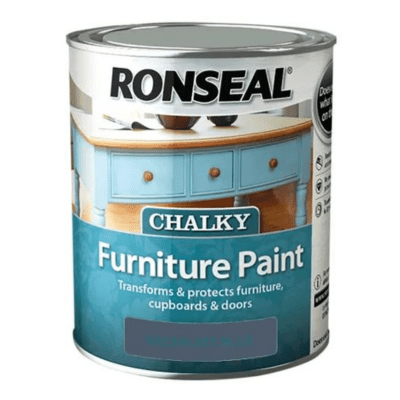 Ronseal Chalky Furniture Paint 750ml - Midnight Blue - Ronseal
