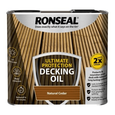 Ronseal Ultimate Protection Decking Oil 2.5 Litres - Natural Cedar - Ronseal