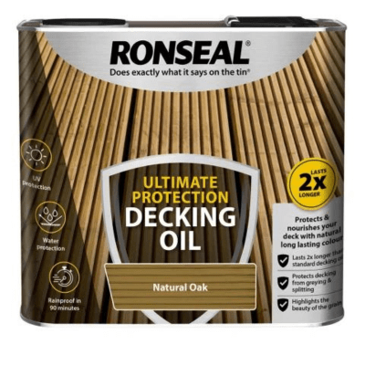Ronseal Ultimate Protection Decking Oil 2.5 Litres - Natural Oak - Ronseal