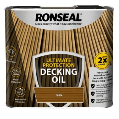 Ronseal Ultimate Protection Decking Oil 5 Litres - Teak - Ronseal