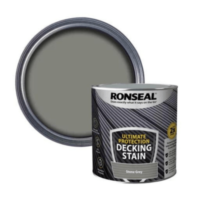 Ronseal Ultimate Protection Decking Stain 2.5 Litres - Stone Grey - Ronseal