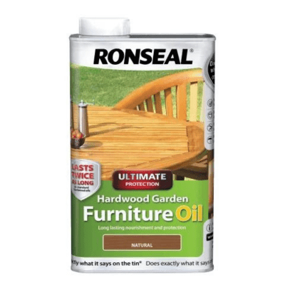 Ronseal Ultimate Protection Hardwood Garden Furniture Oil 1 Litre - Natural - Ronseal