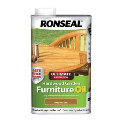 Ronseal Ultimate Protection Hardwood Garden Furniture Oil 1 Litre - Natural Oak - Ronseal