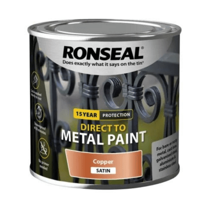 Ronseal Direct to Metal Paint 250ml - Copper Satin - Ronseal