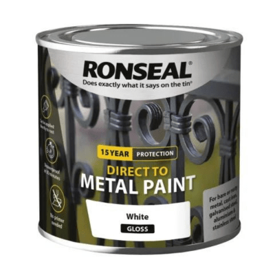 Ronseal Direct to Metal Paint 250ml - White Gloss - Ronseal