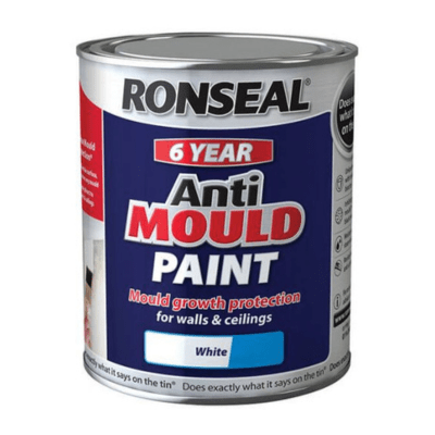Ronseal 6 Year Anti Mould Paint 750ml - White Matt - Ronseal