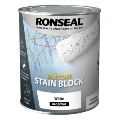 Ronseal One Coat Stain Block White - All Sizes - Ronseal