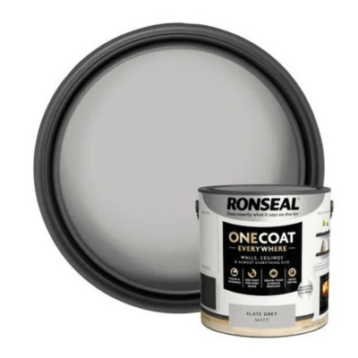 Ronseal One Coat Everywhere Interior Paint 2.5 Litres - Slate Grey - Ronseal