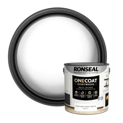 Ronseal One Coat Everywhere Interior Paint 2.5 Litres - Pure Brilliant White - Ronseal