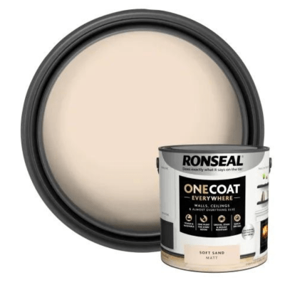 Ronseal One Coat Everywhere Interior Paint 2.5 Litres - Soft Sand - Ronseal