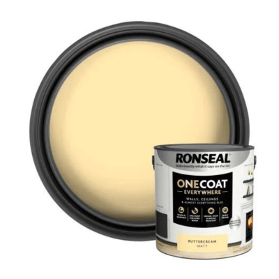 Ronseal One Coat Everywhere Interior Paint 2.5 Litres - Buttercream - Ronseal