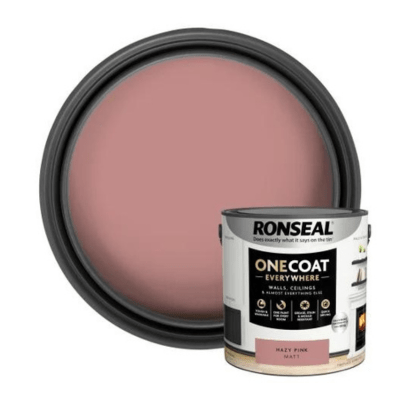 Ronseal One Coat Everywhere Interior Paint 2.5 Litres - Hazy Pink - Ronseal