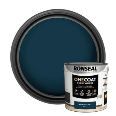 Ronseal One Coat Everywhere Interior Paint 2.5 Litres - Midnight Sky - Ronseal