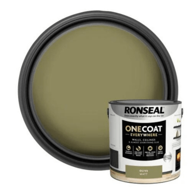 Ronseal One Coat Everywhere Interior Paint 2.5 Litres - Olive Matt - Ronseal