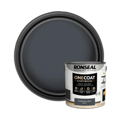 Ronseal One Coat Everywhere Interior Paint 2.5 Litres - Charcoal Grey - Ronseal