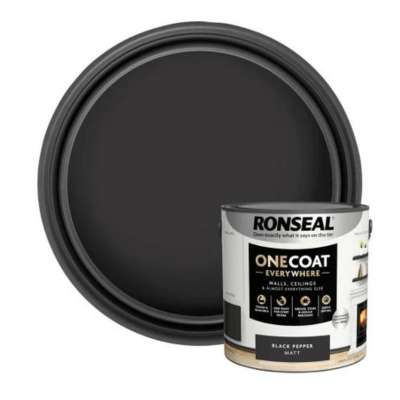 Ronseal One Coat Everywhere Interior Paint 2.5 Litres - Black Pepper - Ronseal