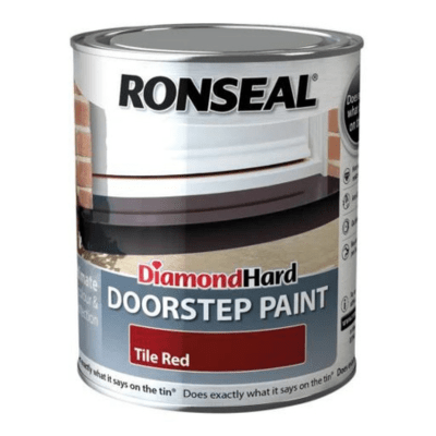 Ronseal Diamond Hard Doorstep Paint Tile Red - 750ml - Ronseal