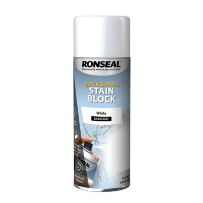 Ronseal Quick Drying Stain Block Aerosol White - 400ml - Ronseal