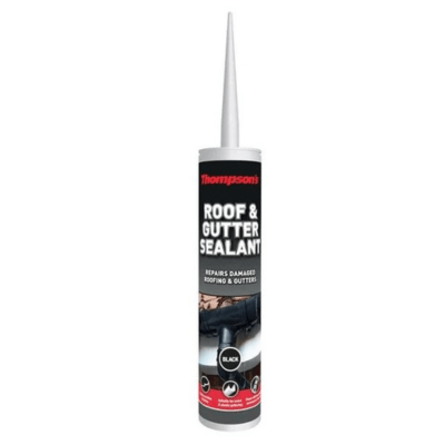 Ronseal Thompsons Roof and Gutter Sealant Black - 310ml - Ronseal