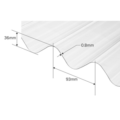 Corrugated PVC Roofing Sheet Bronze 2m x 950mm x 0.8mm - B4L Roofing