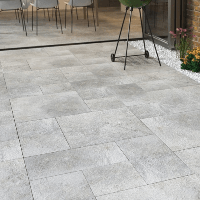 Burlington Outdoor Porcelain Paving Pack - Silver - Spectrum