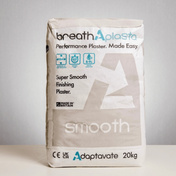 Breathaplasta Smooth Finishing Plaster x 20Kg - Adaptavate Plaster